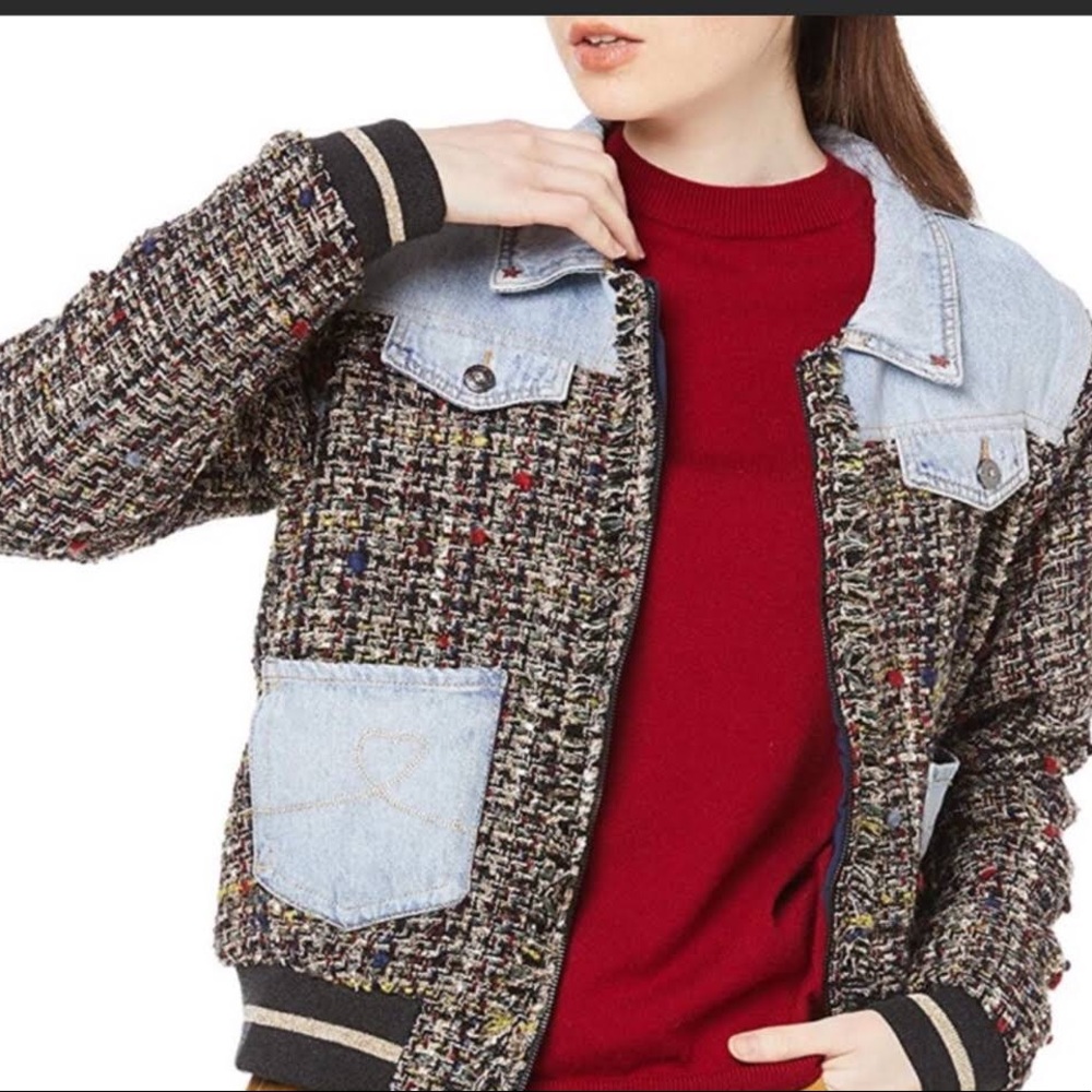 DESIGUAL chaq valias Jean and knit jacket